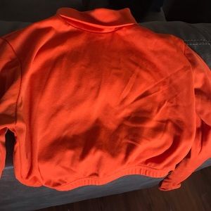 Orange cheer turtleneck crop top bodyliner
